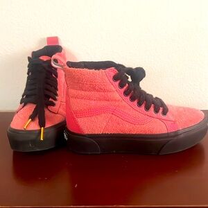 Pink Suede Hi Top Vans size 5